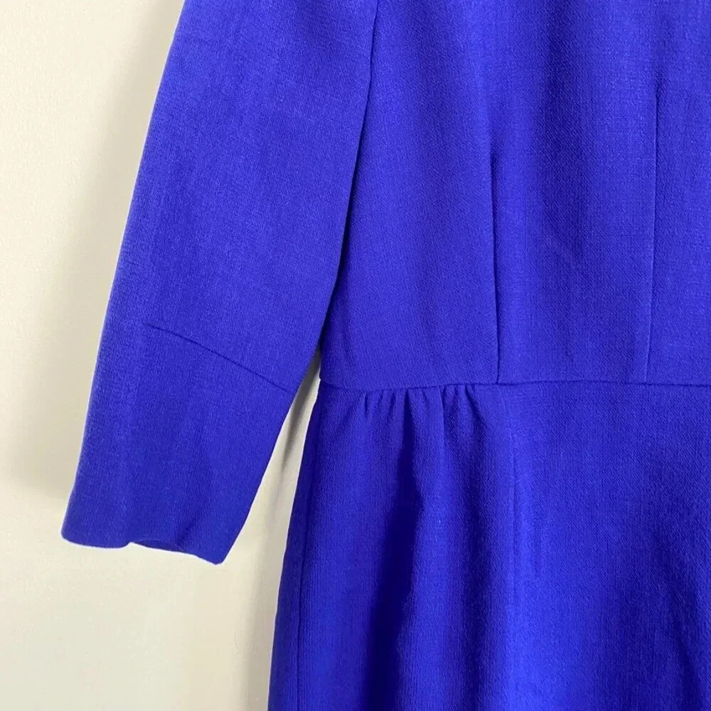J. Crew Blue 100% Wool Teddie Dress - Picture 3 of 13